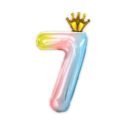 BALLON CHIFFRE COURONNE 70CMS 7