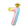 BALLON CHIFFRE COURONNE 70CMS 7