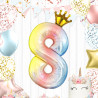 BALLON CHIFFRE COURONNE 70CMS 8