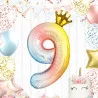 BALLON CHIFFRE COURONNE 70CMS 9