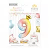 BALLON CHIFFRE COURONNE 70CMS 9