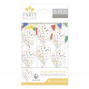 SACHET 6 BALLONS CONFETTIS MULTICOLORES