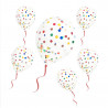 SACHET 6 BALLONS CONFETTIS MULTICOLORES