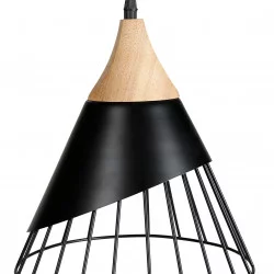 SUSPENSION ARENE NOIRE CONE BS.MÉT.
