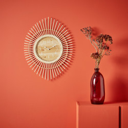 HORLOGE ROTIN CACHEMIRE NAT.