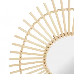 MIROIR ROTIN ÉVENTAIL