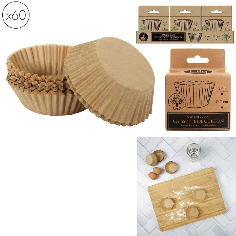 MOULE À MUFFIN EN KRAFT X60 D7xH5cm