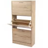 MEUBLE RANGE CHAUSSURES 3 TIROIRS BOIS 60x24x115cm