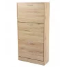 MEUBLE RANGE CHAUSSURES 3 TIROIRS BOIS 60x24x115cm
