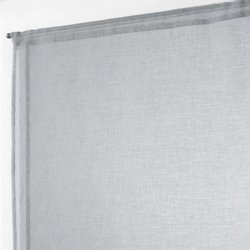 PAIRE SANDRA GRIS 2x60x160CM VOILE SABLE DROITE PASSE TRINGLE PAIRE SANDRA GRIS 2x60x160CM VOILE SABLE DROITE PASSE TRINGLE