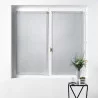 PAIRE SANDRA GRIS 2x60x160CM VOILE SABLE DROITE PASSE TRINGLE