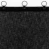 VOILE TISSÉ LINKA NOIR PANNEAU À ANNEAUX 140x240cm