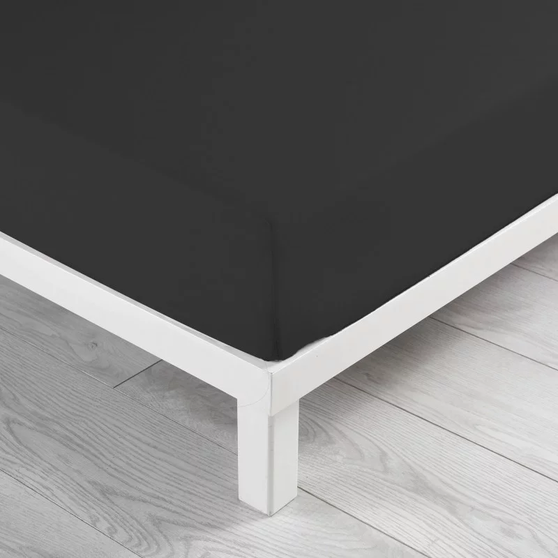 DRAP HOUSSE LINA CHARBON 180x200CM