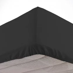 DRAP HOUSSE LINA CHARBON 180x200CM