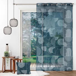 VOILE ESQUISSE BLEU 140x240CM