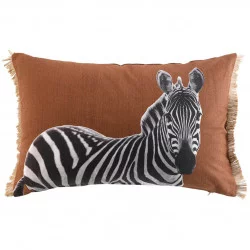 COUSSIN ZEBRIS MARRON 40x60CM