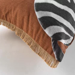 COUSSIN ZEBRIS MARRON 40x60CM