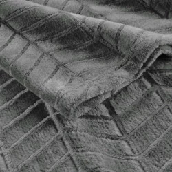 PLAID ARYA GRIS 180x220CM FLANELLE