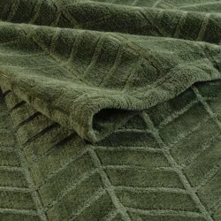 PLAID ARYA KAKI 180x220CM FLANELLE