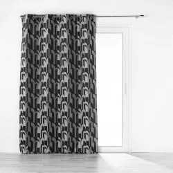 RIDEAU MEDICIS NOIR 140x260CM JACQUARD
