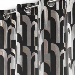 RIDEAU MEDICIS NOIR 140x260CM JACQUARD