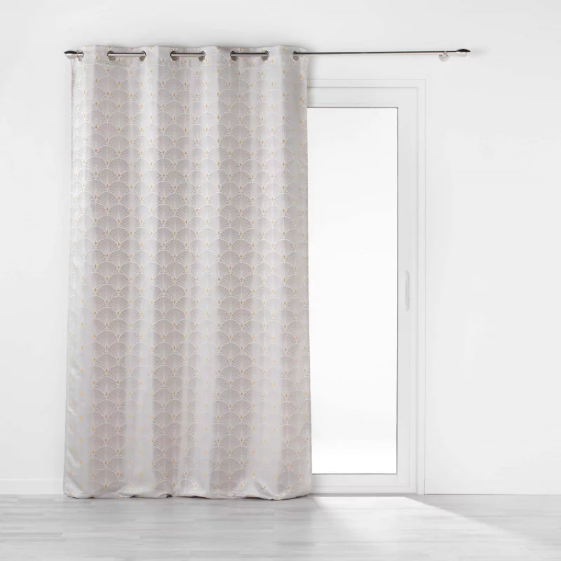 RIDEAU CADENCE JAUNE 140x260CM JACQUARD