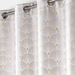RIDEAU CADENCE JAUNE 140x260CM JACQUARD