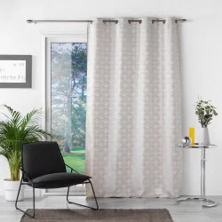 RIDEAU CADENCE JAUNE 140x260CM JACQUARD