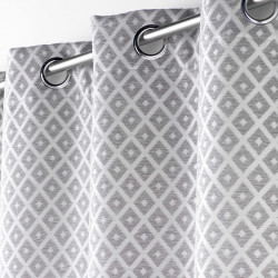RIDEAU MARIELLA GRIS 140x260CM JACQUARD