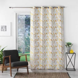 RIDEAU MEDICIS JAUNE 140x260CM JACQUARD