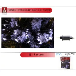 GUIRLANDE 200 LEDS NANO BLANC X 10 TOMBe