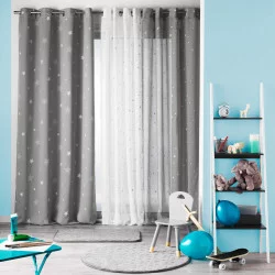 VOILE PHOSPHORESCENT FLUO NIGHT BLANC 140x240cm