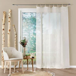 VOILE MINALISA LIN OEILLETS BOIS 140x240