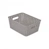 PANIÈRE À LINGE TRESSÉE TAUPE 5L AVEC POIGNÉES 25x19.5xH10cm
