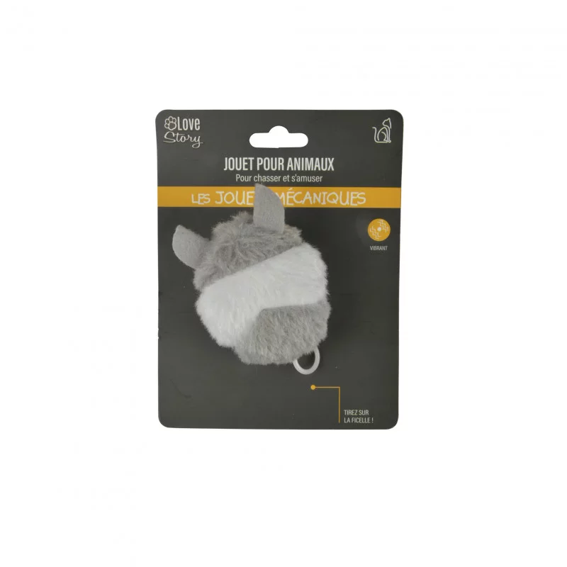 JOUET POUR CHAT SOURIS MÉCANIQUE D5xH6cm