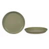 ASSIETTE PLATE NATURAL 25CM VERT TILLEUL