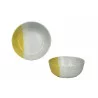 ASSIETTE CREUSE GEO 16CM JAUNE GRES
