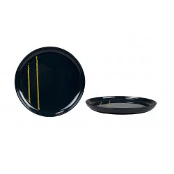 ASSIETTE DESSERT MAGIC POUDRE DOREE 20CM