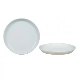 ASSIETTE PLATE NATUREL BLANC GRÈS D25cm