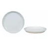 ASSIETTE PLATE NATUREL BLANC GRÈS D25cm
