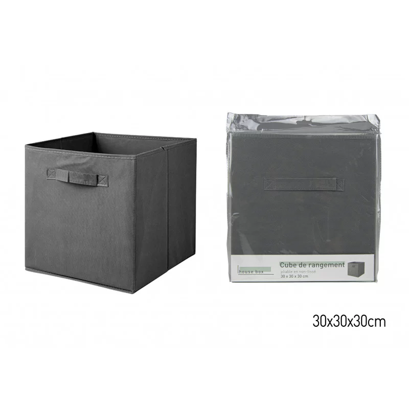 CUBE RGT N-TISSE GRIS 30X30X30CM