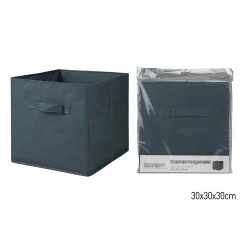 CUBE RGT N-TISSE BLEU PETROLE 30X30X30CM