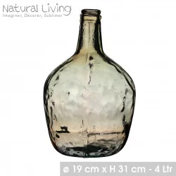 VASE DAME JEANNE 4L AMBRE D19CMXH31CM