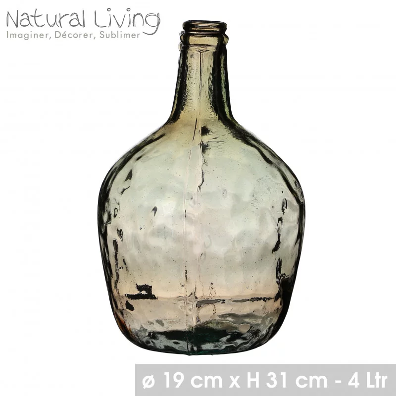 VASE DAME JEANNE 4L AMBRE D19CMXH31CM