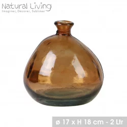 VASE MILA 2L AMBRE D17CMXH18CM