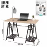 BUREAU "DOCK" ARCHITECTE 120X59XH75CM