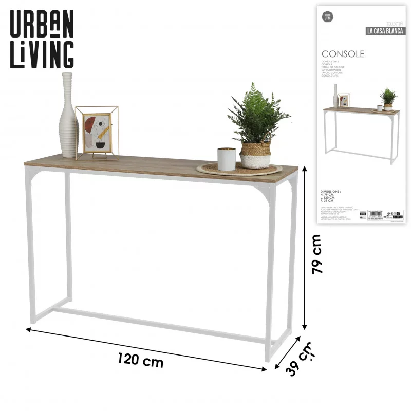 CONSOLE "LA CASA BLANCA" 120X39XH79CM