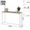 CONSOLE "LA CASA BLANCA" 120X39XH79CM