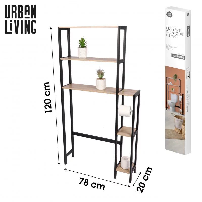 ETAGERE WC "COLORADO" 78X20XH150CM