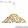 SUSPENSION TULIPE EN RAPHIA D59CMXH27CM